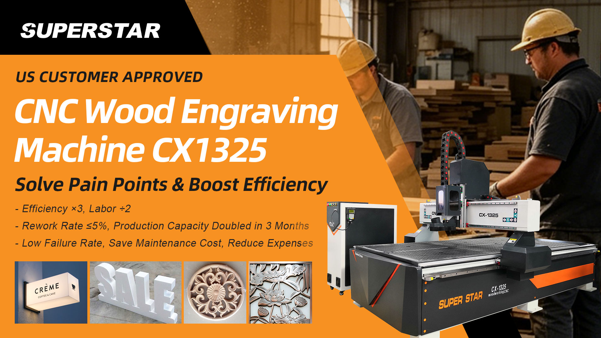 US Customer Approved: CNC Wood Engraving Machine CX1325-Solve Pain Points & Boost Efficiency
