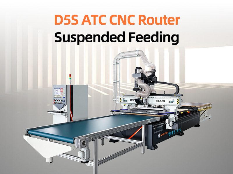Furniture D5S Linear ATC CNC Router with Suspension feeding Table